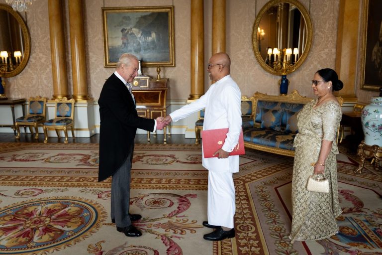 High Commissioner of Sri Lanka to the United Kingdom Nimal Senadheera Presents Credentials to His Majesty King Charles III