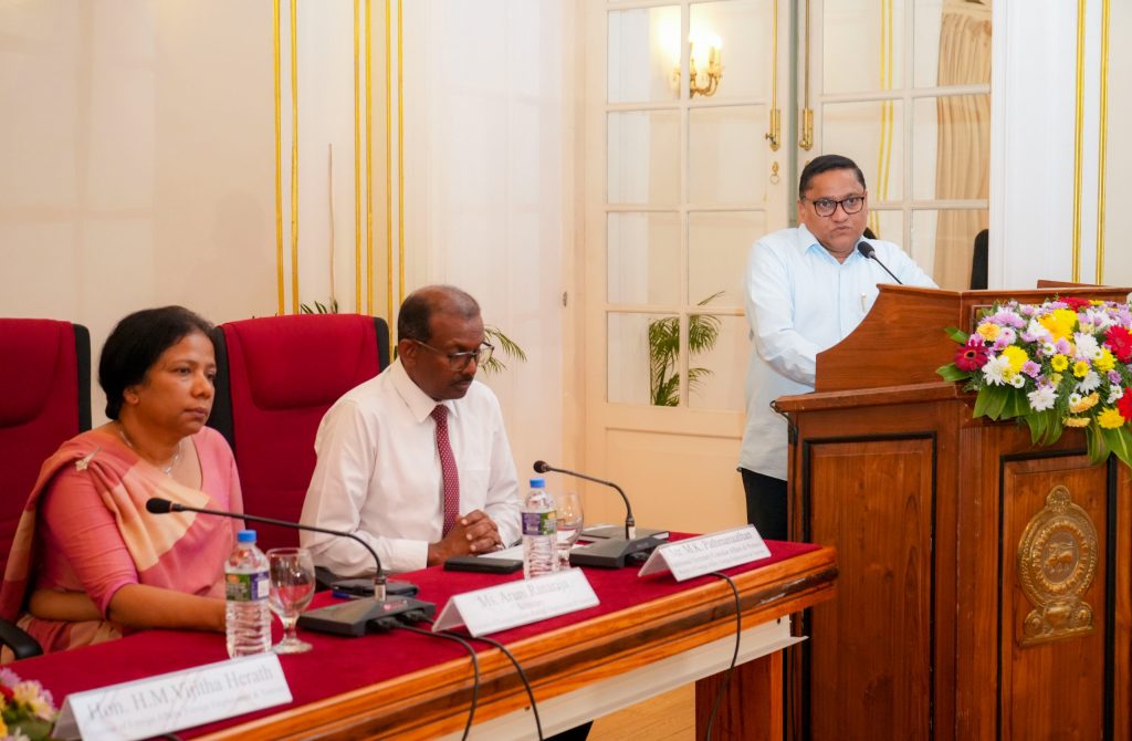 Foreign Minister Vijitha Herath launches the e-service for copies of Birth, Marriage and Death certificates for overseas Sri Lankans