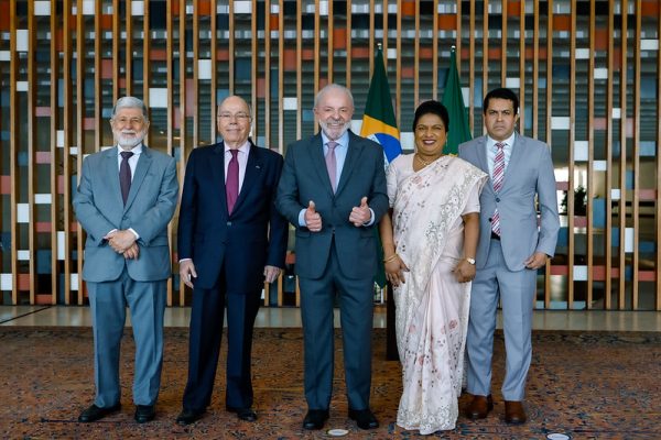 Newly appointed Ambassador of Sri Lanka to Brazil, C.A. Chaminda I. Colonne, presents Letters of Credence to the President Luiz Inácio Lula da Silva of Brazil