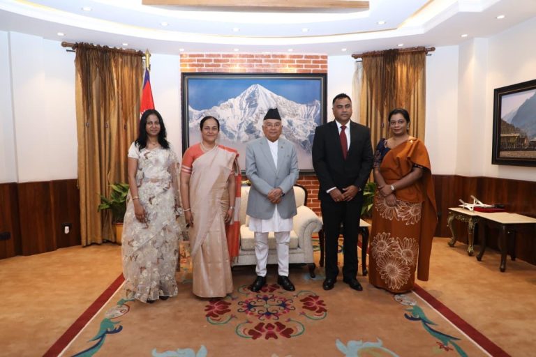 Sri Lanka’s Ambassador to Nepal Ruwanthi Delpitiya presents Credentials to President Ramchandra Paudel