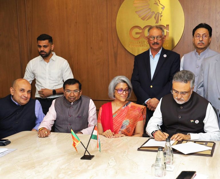 The Ceylon Chamber of Commerce and Gujarat Chamber of Commerce & Industry Sign MoU